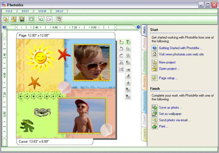 Screenshot of PhotoMix